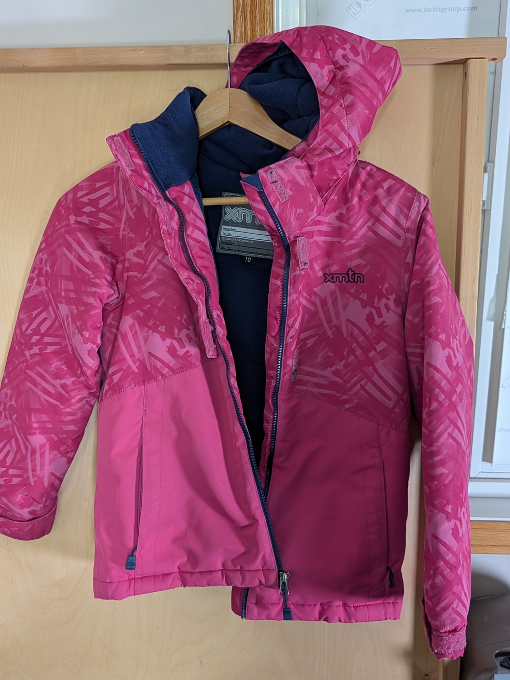 Girls' Pink Hooded Winter Jacket